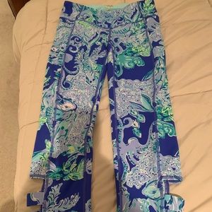Lilly Pulitzer luxletic Capri leggings ladies small blue